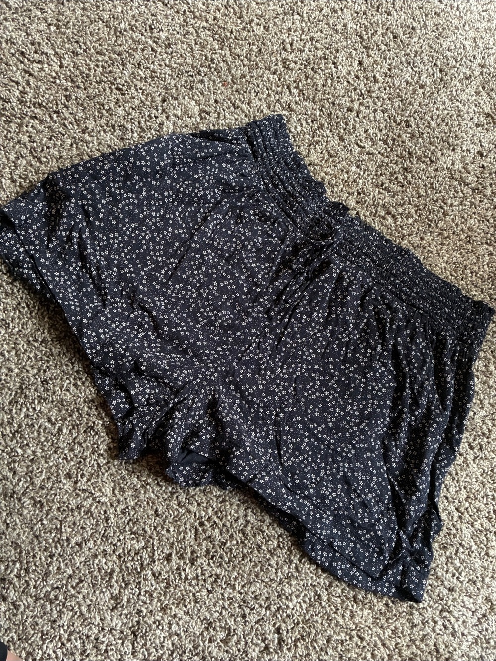 SO Black Floral Shorts